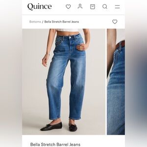 Quince Bella Stretch Barrell Jeans 30